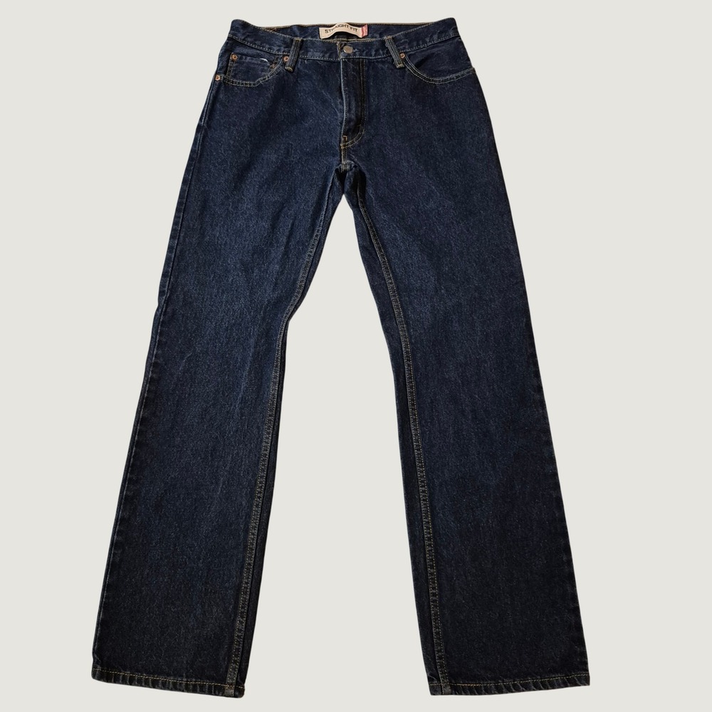 Levis 505 Jeans 30x32 Straight Fit Dark Wash Denim Workwear Blue 00s